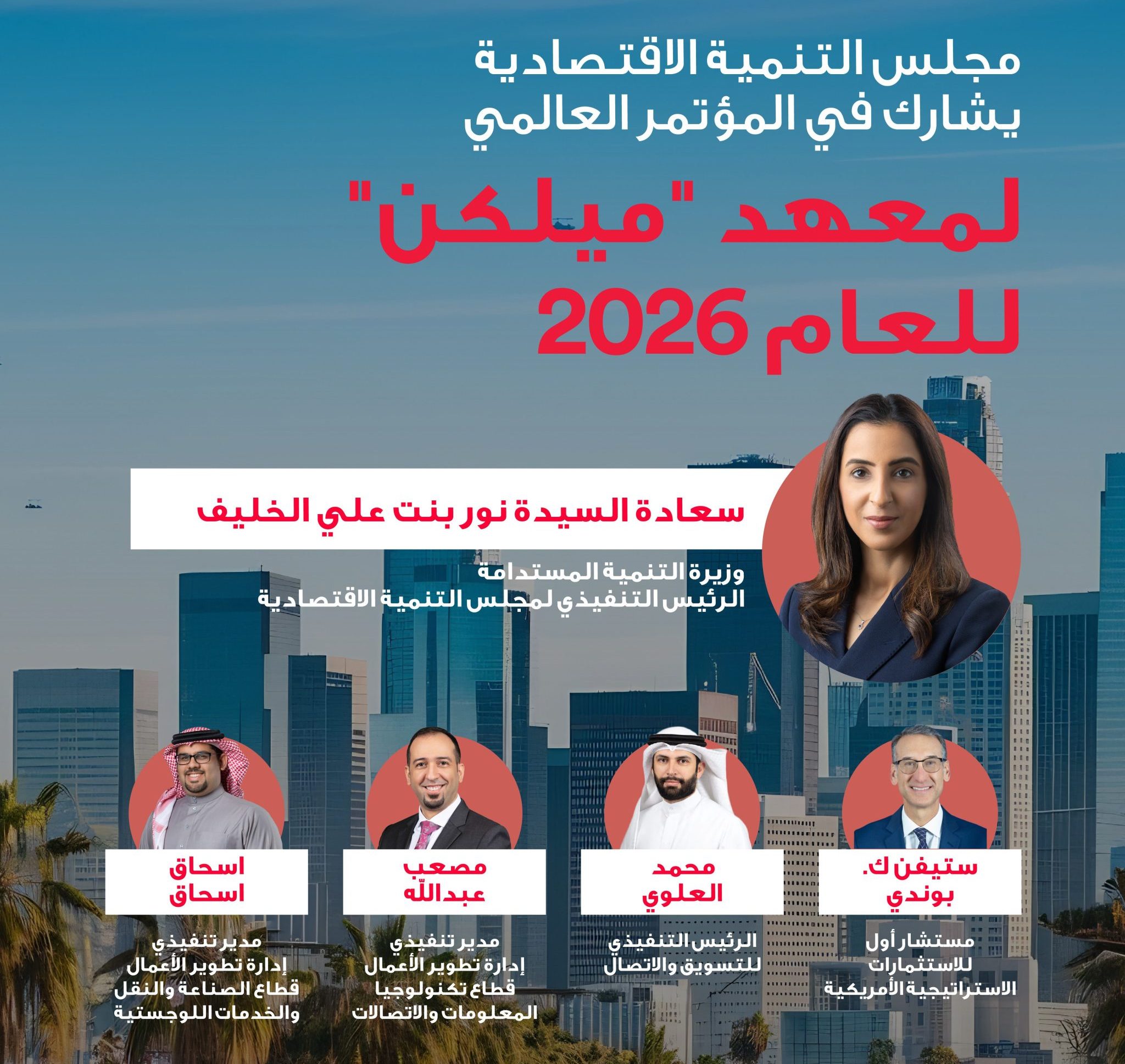 مجلس التنمية الاقتصادية يشارك في المؤتمر العالمي لمعهد “ميلكن” للعام 2026